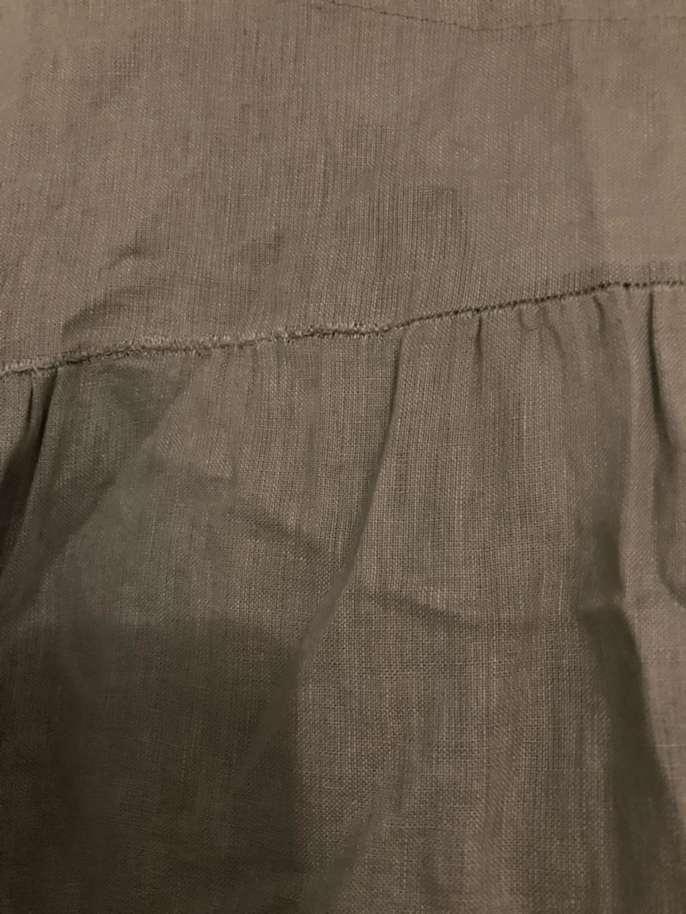 Relaxed Midi Linen Dress in Olive - Picture 4 of 4